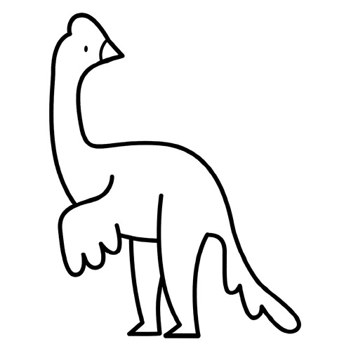 Página para colorear: Sitipati de pico corto dibujo para colorear gratis de Dibujos para colorear de dinosaurios para niños pequeños