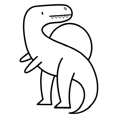 着色页:帆背脊龙(Spinosaurus) 免费可打印幼儿恐龙填色页涂色页