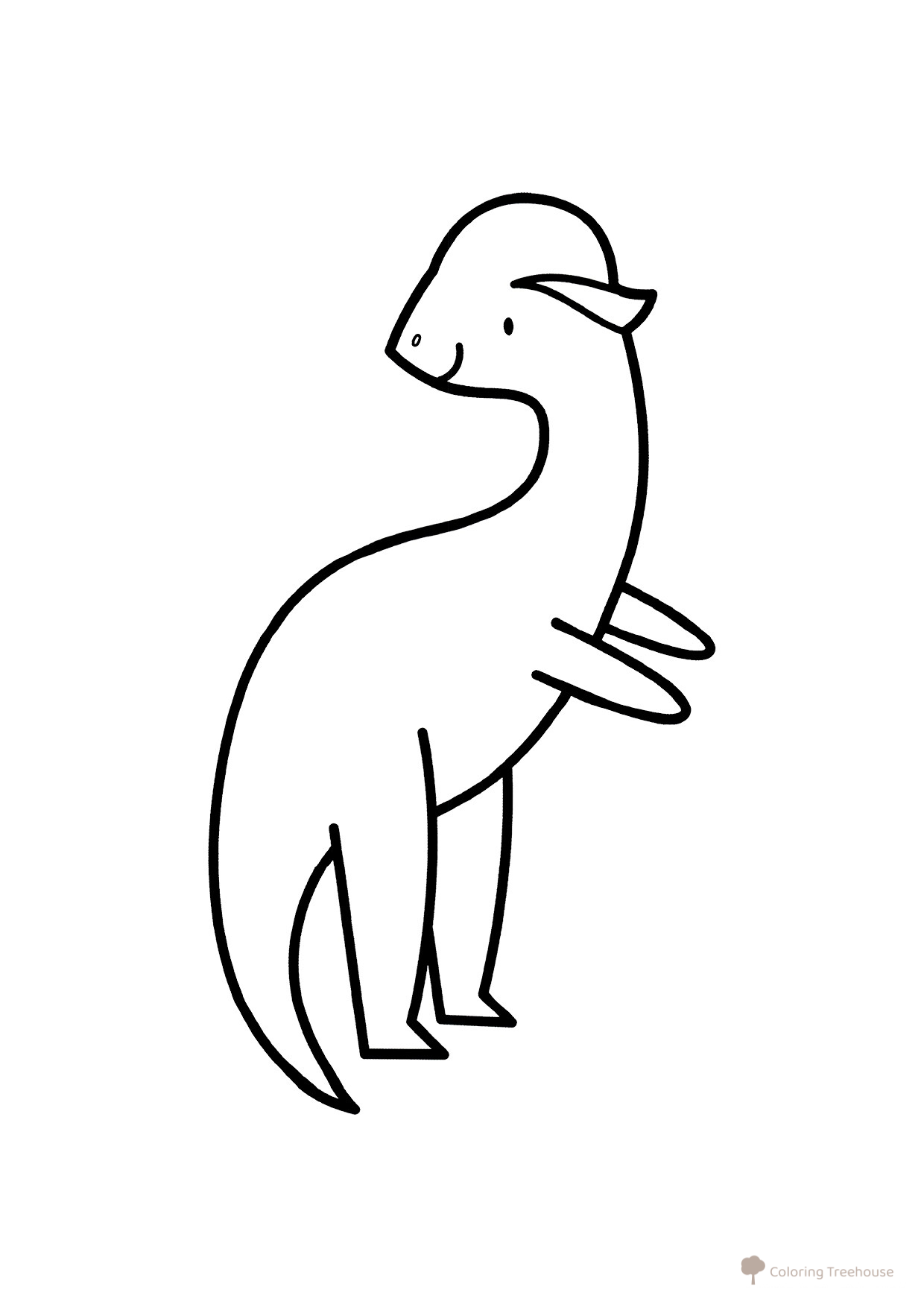 Stegoceras Coloring Page with Dome-Shaped Head free printable Dinosaur Coloring Pages for Toddlers coloring page