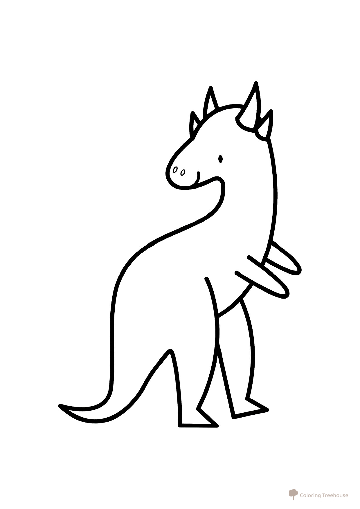 Stygimoloch Coloring Page — Pointed Skull free printable Dinosaur Coloring Pages for Toddlers coloring page