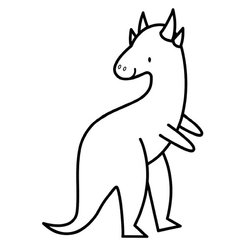 Stygimoloch Coloring Page — Pointed Skull free printable Dinosaur Coloring Pages for Toddlers coloring page