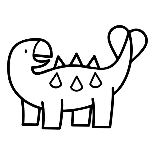 Herbivorous Skolozavr Coloring Page free printable Dinosaur Coloring Pages for Toddlers coloring page