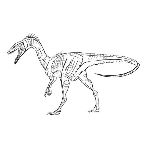Coelophysis Coloring Page free printable Dinosaur Coloring Pages coloring page