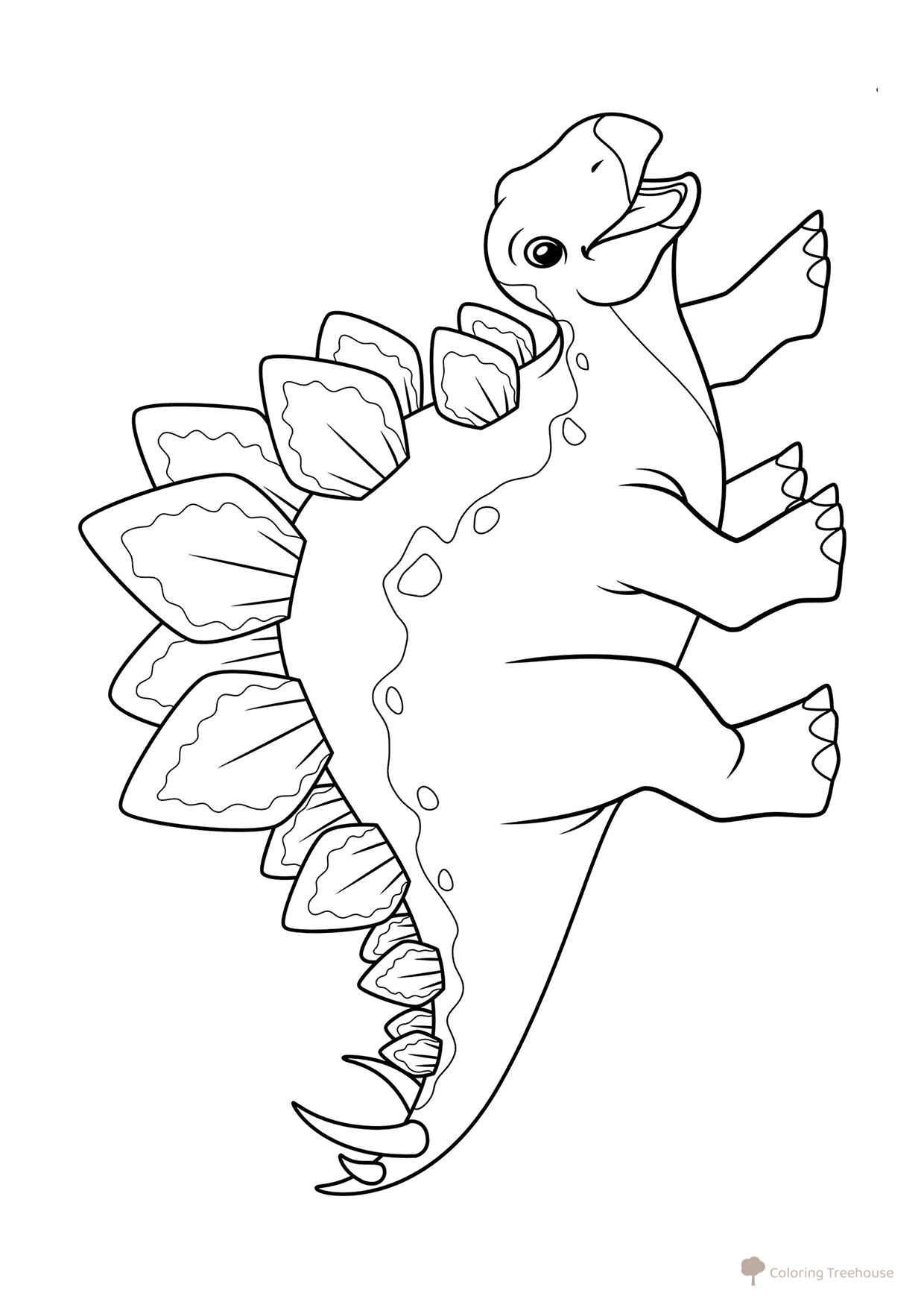 Página para colorear: Stirakozavr para niños dibujo para colorear gratis de Dinosaur Coloring Pages