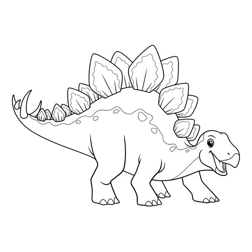 Página para colorear: Stirakozavr para niños dibujo para colorear gratis de Dinosaur Coloring Pages