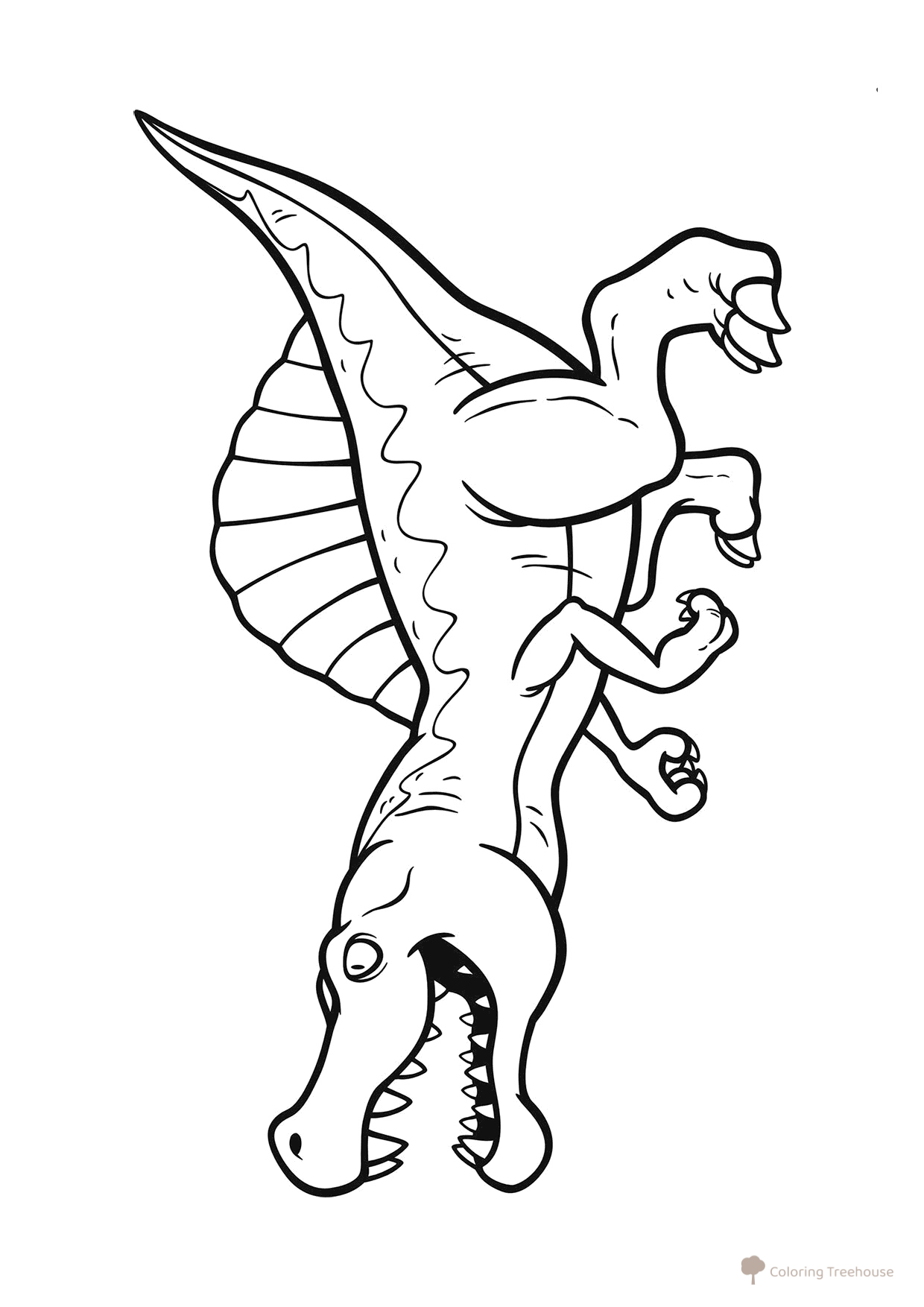 Fierce Spinosaurus Coloring Page free printable Dinosaur Coloring Pages coloring page