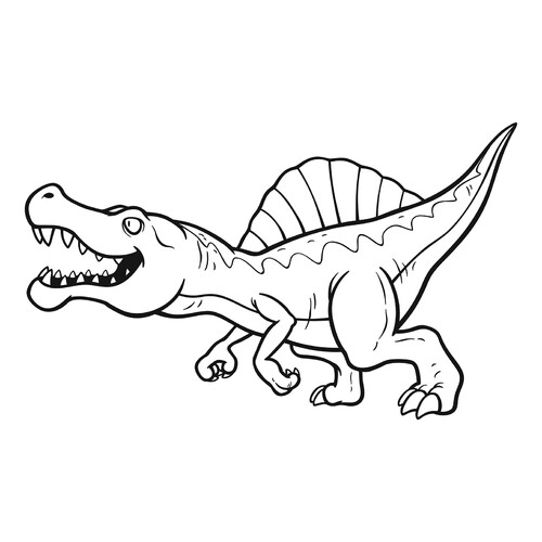 Fierce Spinosaurus Coloring Page free printable Dinosaur Coloring Pages coloring page