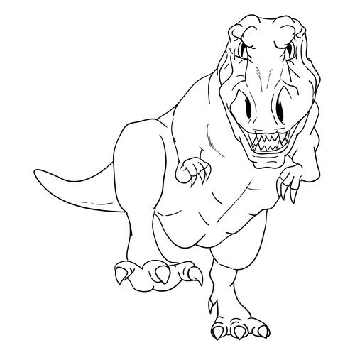 Fierce Tyrannosaurus Coloring Page free printable Dinosaur Coloring Pages coloring page