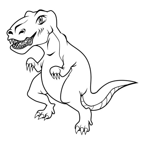 Tyrannosaurus (T-Rex) Coloring Page free printable Dinosaur Coloring Pages coloring page