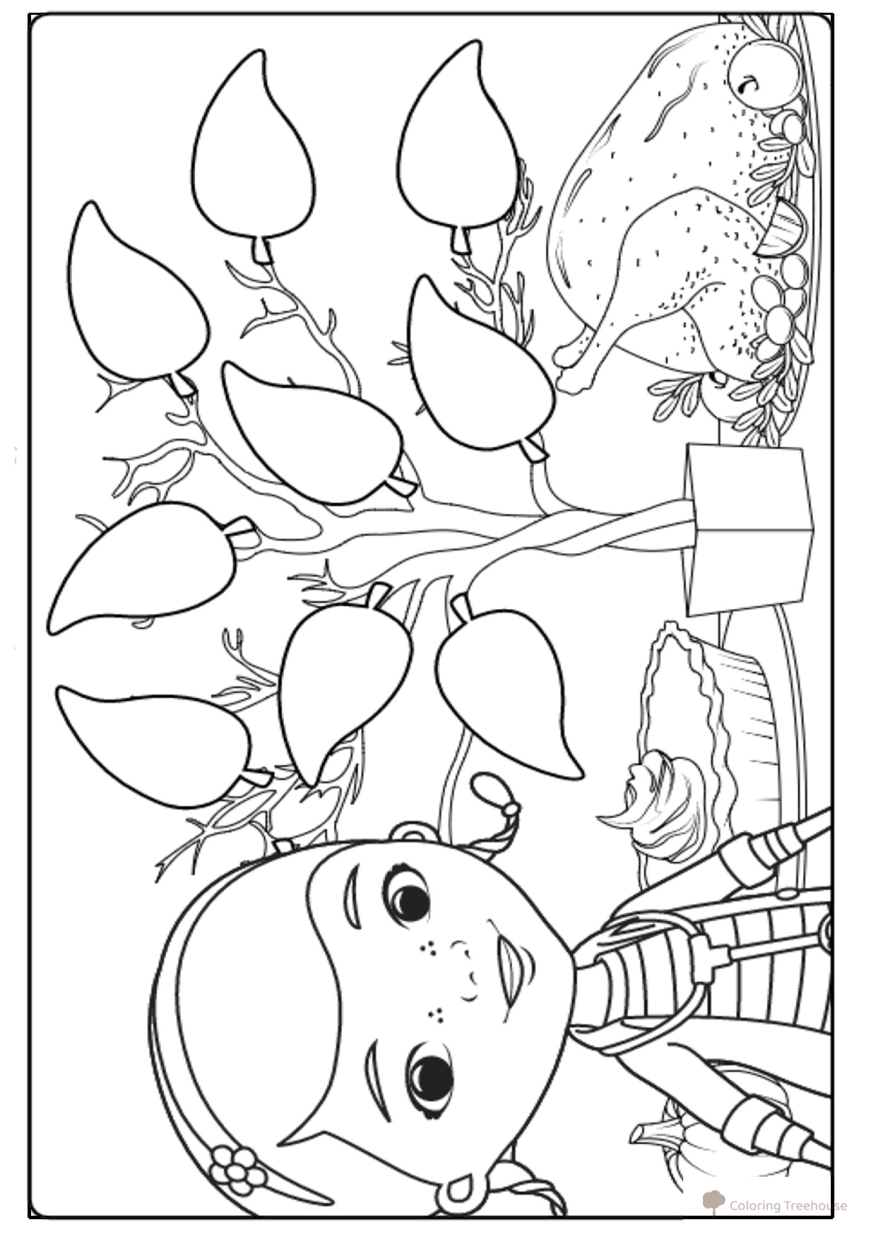 Página para colorear: El árbol de Dotti dibujo para colorear gratis de Doc McStuffins Coloring Pages
