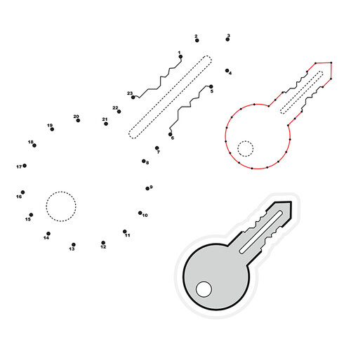 Key Connect-the-Dots Coloring Page free printable Dot-to-Dot Coloring Pages coloring page
