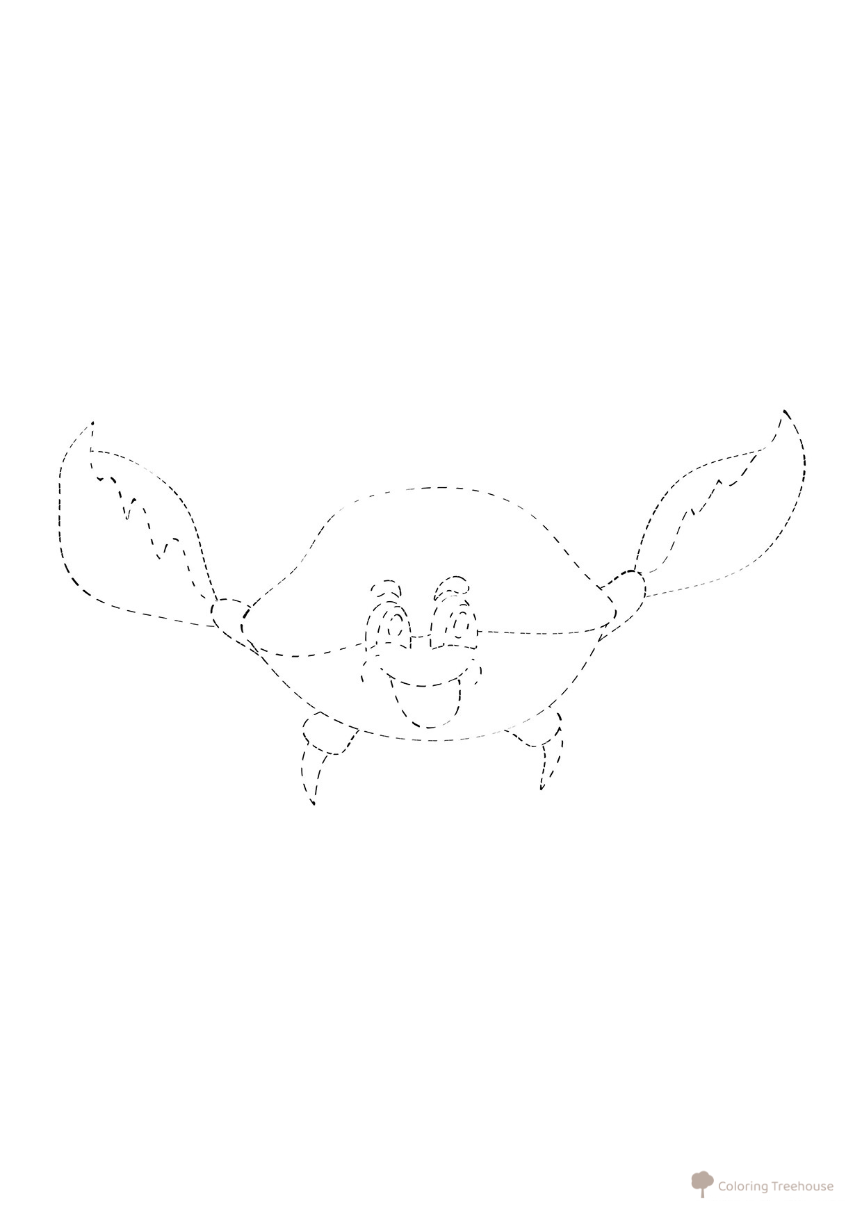 Crab Dot-to-Dot Coloring Page free printable Dot-to-Dot Coloring Pages coloring page