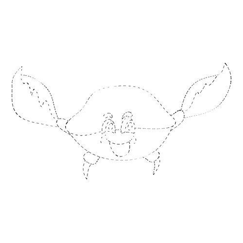 Crab Dot-to-Dot Coloring Page free printable Dot-to-Dot Coloring Pages coloring page