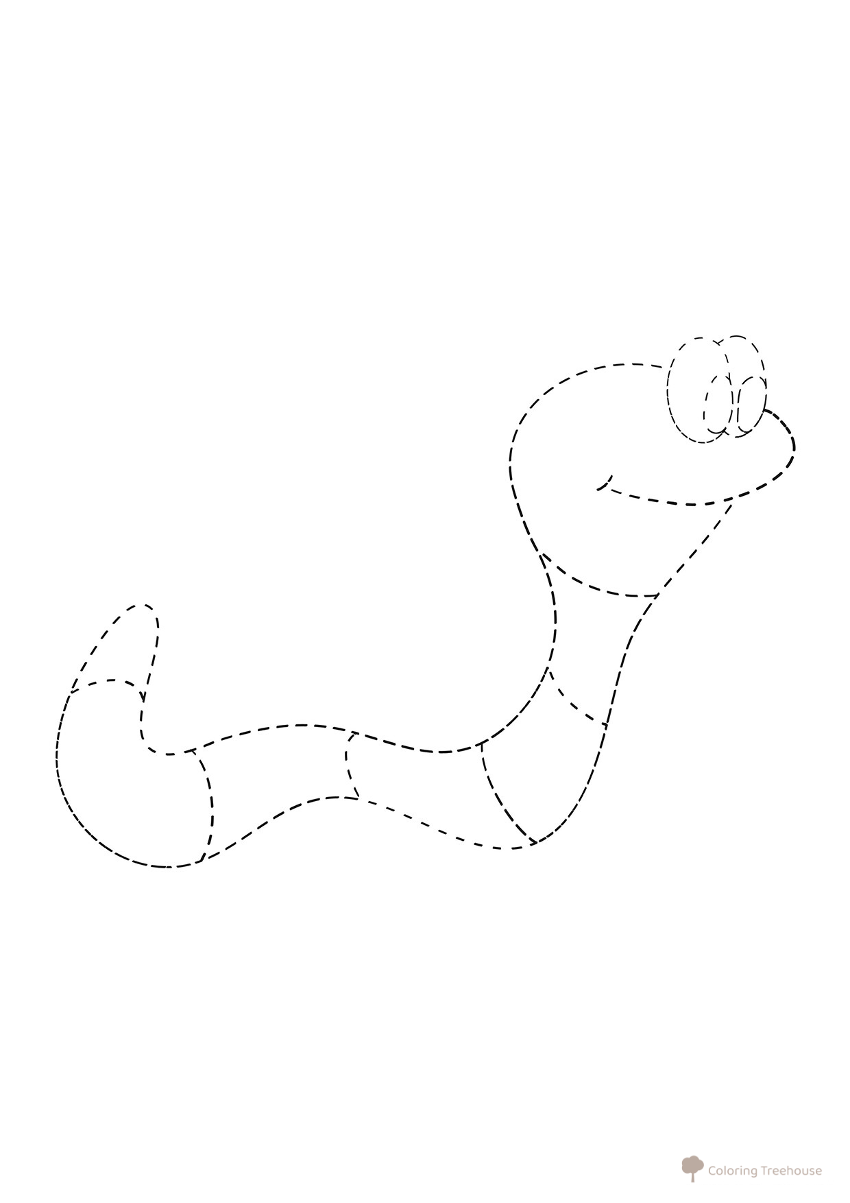 Snake Connect-the-Dots Coloring Page free printable Dot-to-Dot Coloring Pages coloring page
