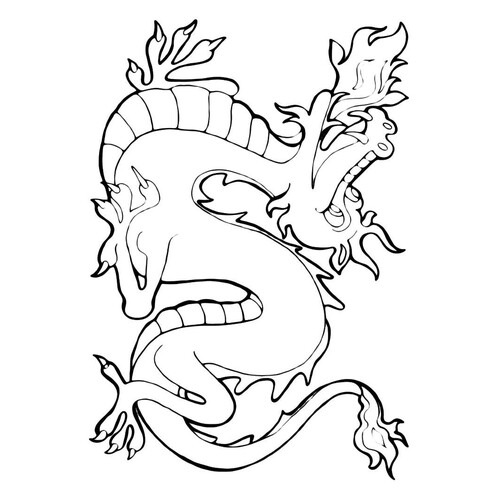 Página para colorear: Dragón que lanza llamas dibujo para colorear gratis de Dragon Coloring Pages for Kids - Fun Fantasy Dragons