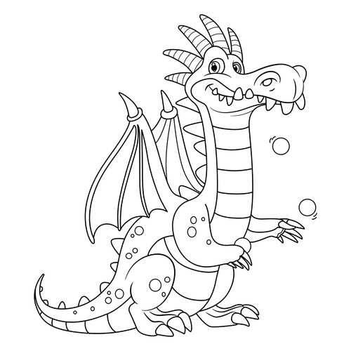 Página para colorear: Dragón Dientecillo dibujo para colorear gratis de Dragon Coloring Pages for Kids - Fun Fantasy Dragons
