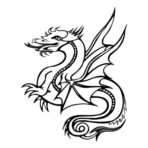 Mythical Dragon Coloring Page free printable Dragon Coloring Pages for Kids - Fun Fantasy Dragons coloring page