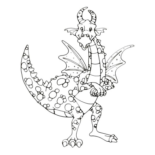 Spiky Little Dragon Coloring Page free printable Dragon Coloring Pages for Kids - Fun Fantasy Dragons coloring page