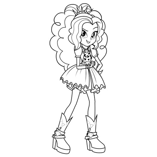 Adagio Dazzle Coloring Page from Equestria free printable My Little Pony Coloring Pages coloring page