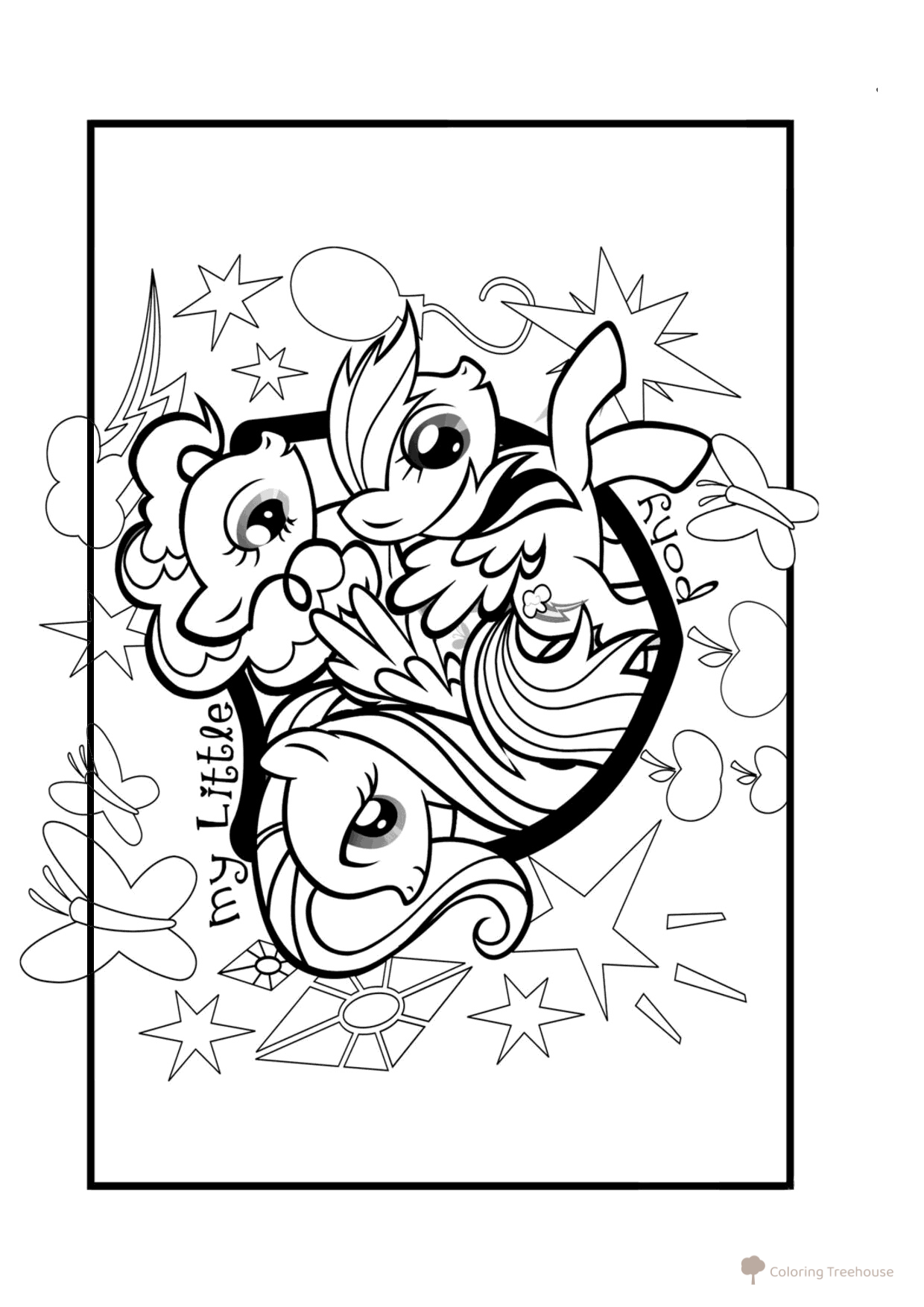 Páginas para colorear: Mi pequeño pony dibujo para colorear gratis de Páginas para colorear de My Little Pony