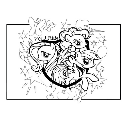 Páginas para colorear: Mi pequeño pony dibujo para colorear gratis de Páginas para colorear de My Little Pony