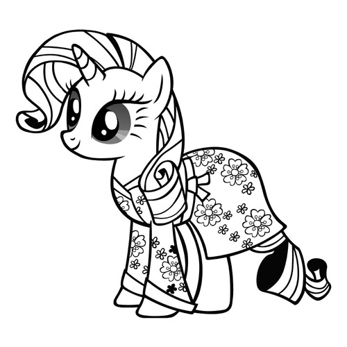 Libro para colorear Mi pequeña pony Rarity dibujo para colorear gratis de Páginas para colorear de My Little Pony