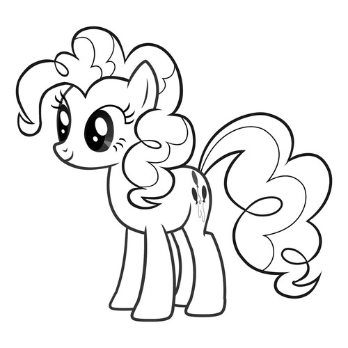 Pinkie Pie Coloring Page free printable My Little Pony Coloring Pages coloring page