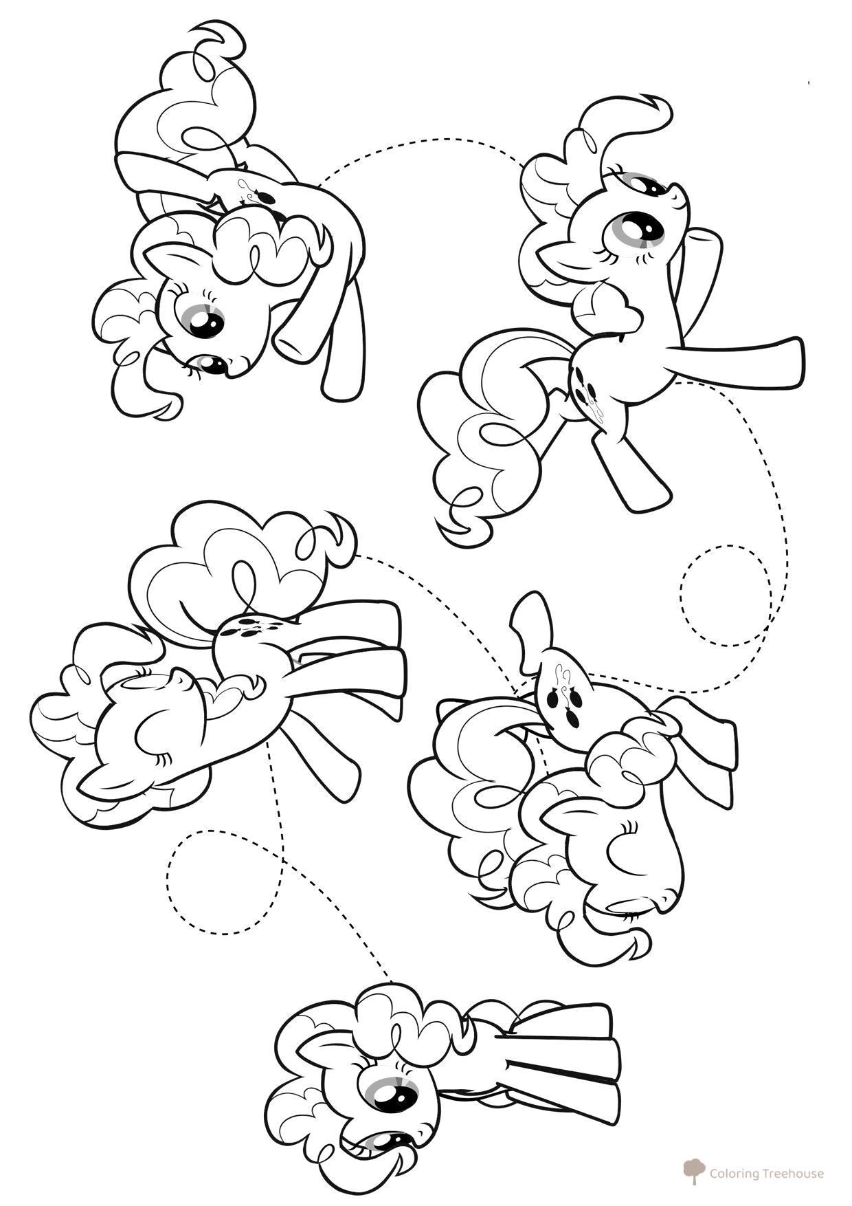 Pinki Pie - раскраска «Пять пони» dibujo para colorear gratis de Páginas para colorear de My Little Pony