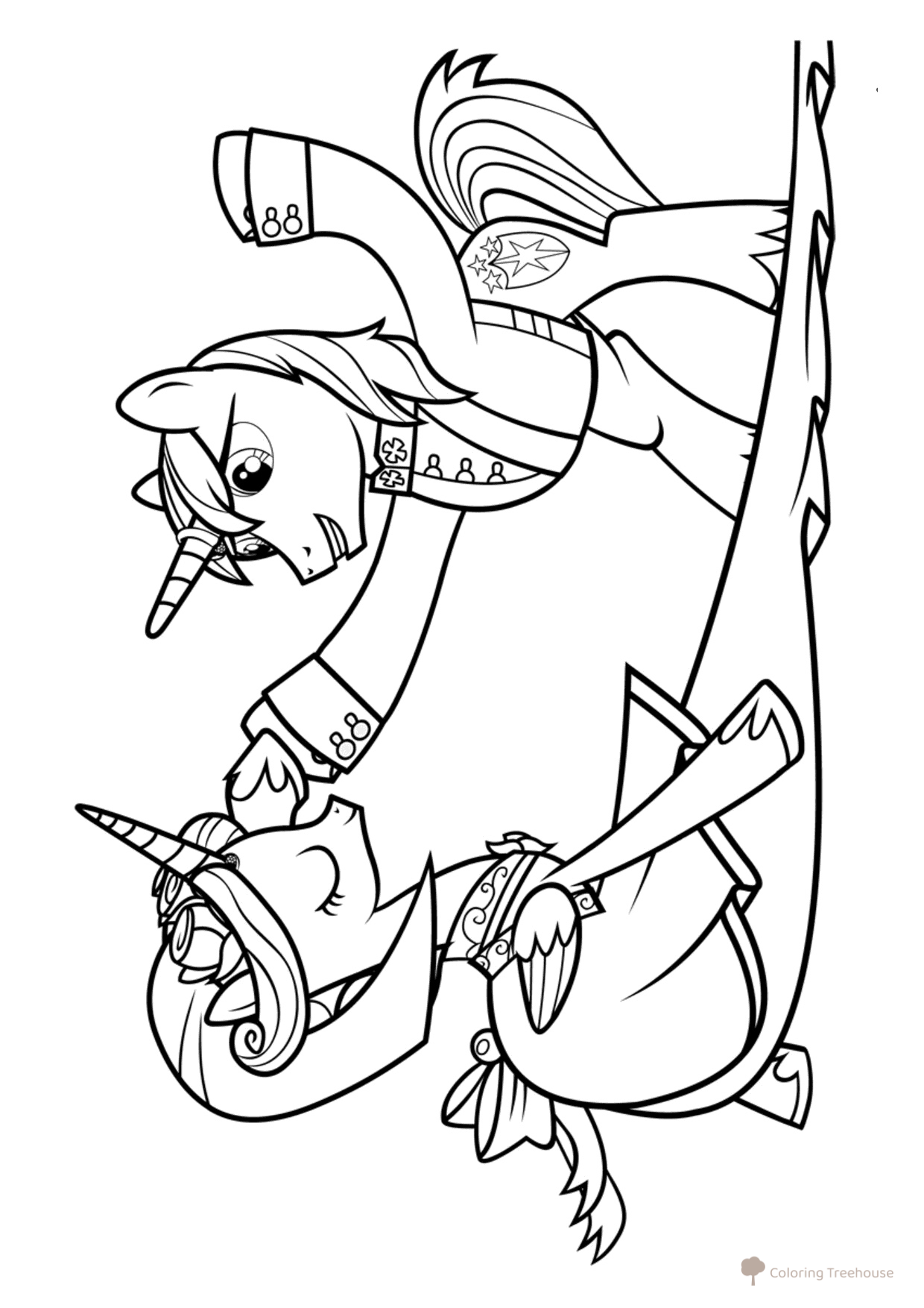 Princess Cadence and Shining Armor Coloring Page free printable My Little Pony Coloring Pages coloring page