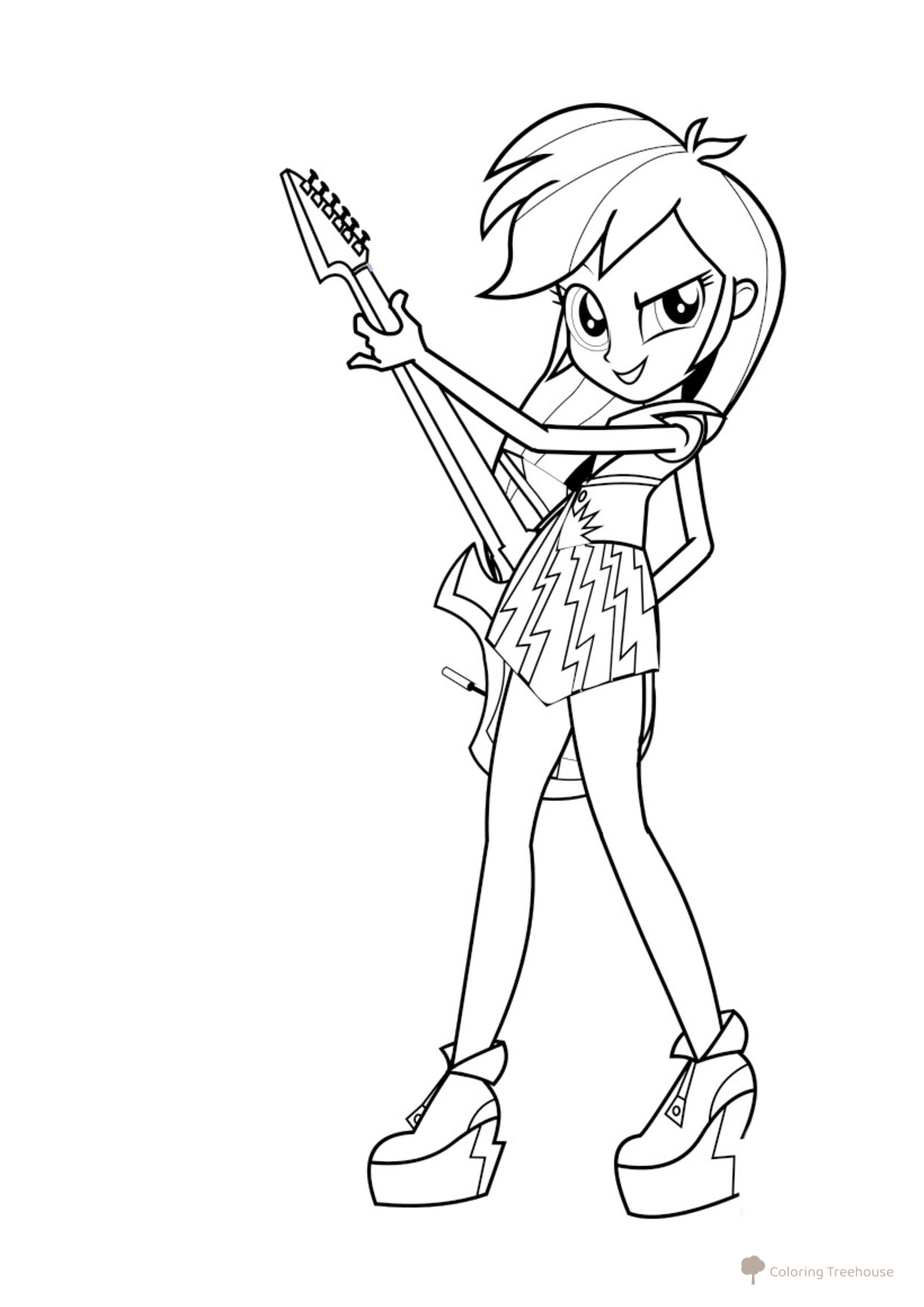Rainbow Dash Coloring Page from Equestria free printable My Little Pony Coloring Pages coloring page