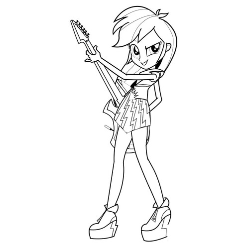 Rainbow Dash Coloring Page from Equestria free printable My Little Pony Coloring Pages coloring page