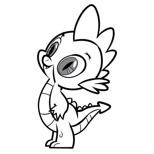 Spike Coloring Page from My Little Pony free printable My Little Pony Coloring Pages coloring page