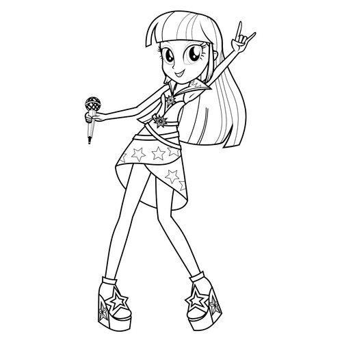 Twilight Sparkle Coloring Page from Equestria free printable My Little Pony Coloring Pages coloring page