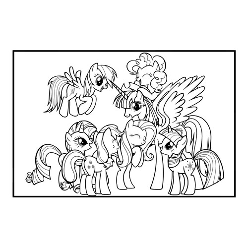 All Little Ponies Coloring Page free printable My Little Pony Coloring Pages coloring page