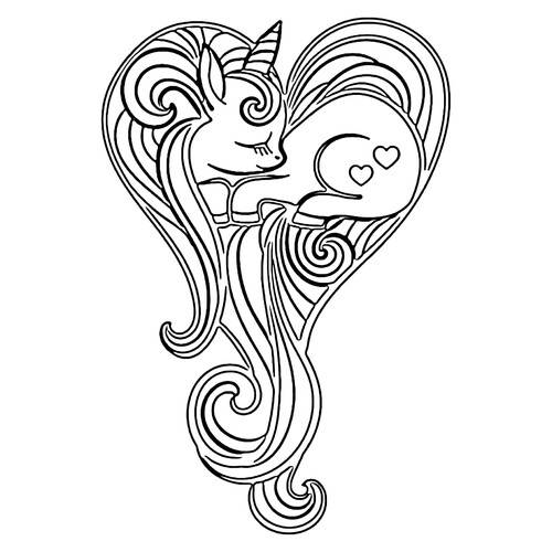 Cute Unicorn Coloring Page free printable Unicorn Coloring Pages coloring page
