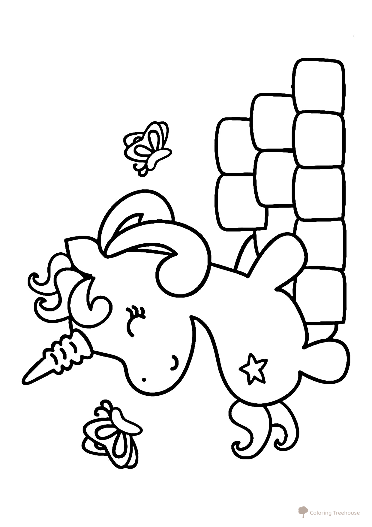 Unicorn Builder Coloring Page free printable Unicorn Coloring Pages coloring page