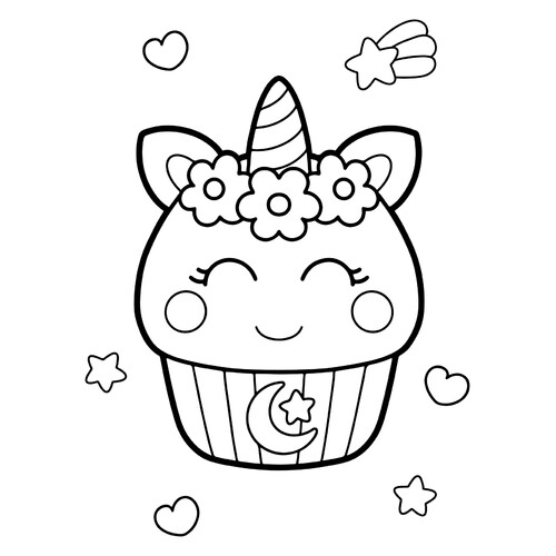 Keksik Unicorn Coloring Page free printable Unicorn Coloring Pages coloring page
