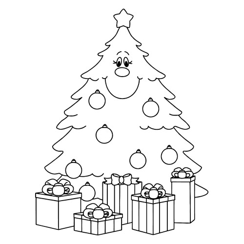 Christmas Tree Coloring Page for Toddlers free printable Christmas Tree Coloring Pages coloring page