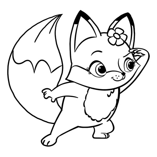 Página para colorear Enchantimals: Zorrito Flik dibujo para colorear gratis de Enchantimals Coloring Pages