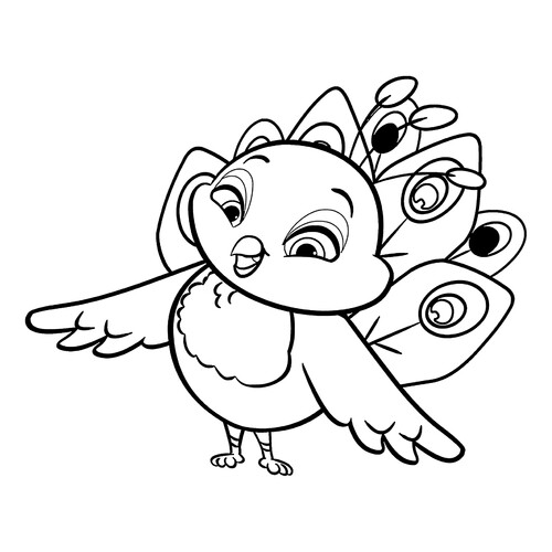 Página para colorear Enchantimals: pavo real Flap dibujo para colorear gratis de Enchantimals Coloring Pages