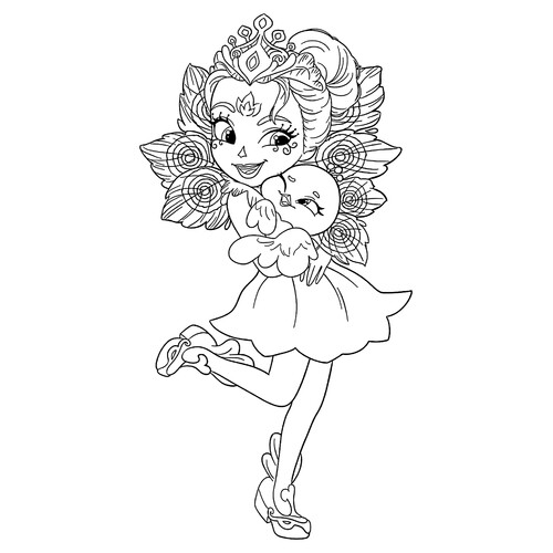 Página para colorear Enchantimals: Petterina y Flap dibujo para colorear gratis de Enchantimals Coloring Pages