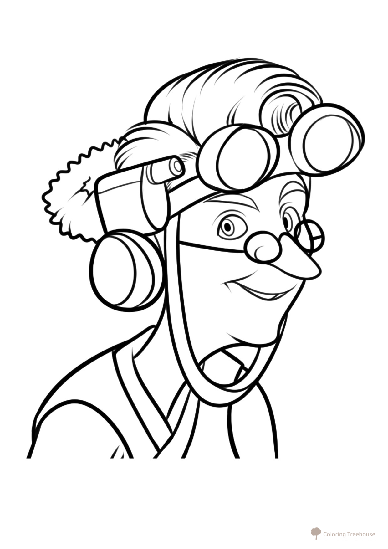 Página para colorear: Profesor Bomba dibujo para colorear gratis de Páginas para colorear de la película Épico