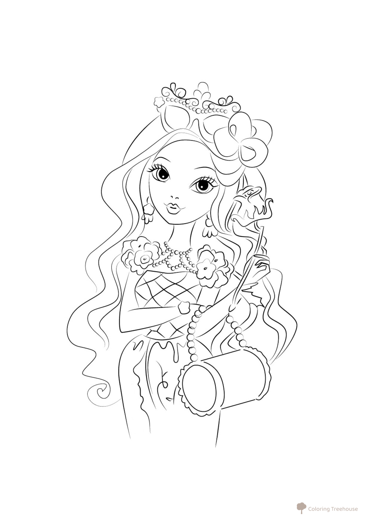 Briar Beauty Coloring Page free printable Ever After High Coloring Pages coloring page