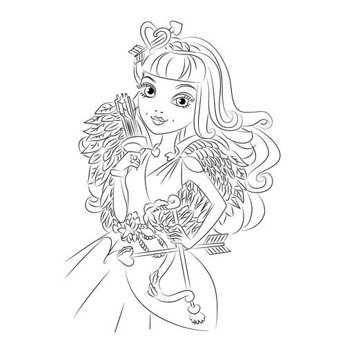 Cupid Coloring Page free printable Ever After High Coloring Pages coloring page