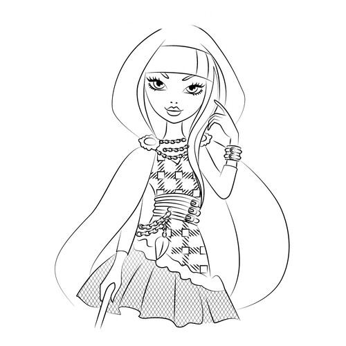 Cerise Hood Coloring Page free printable Ever After High Coloring Pages coloring page