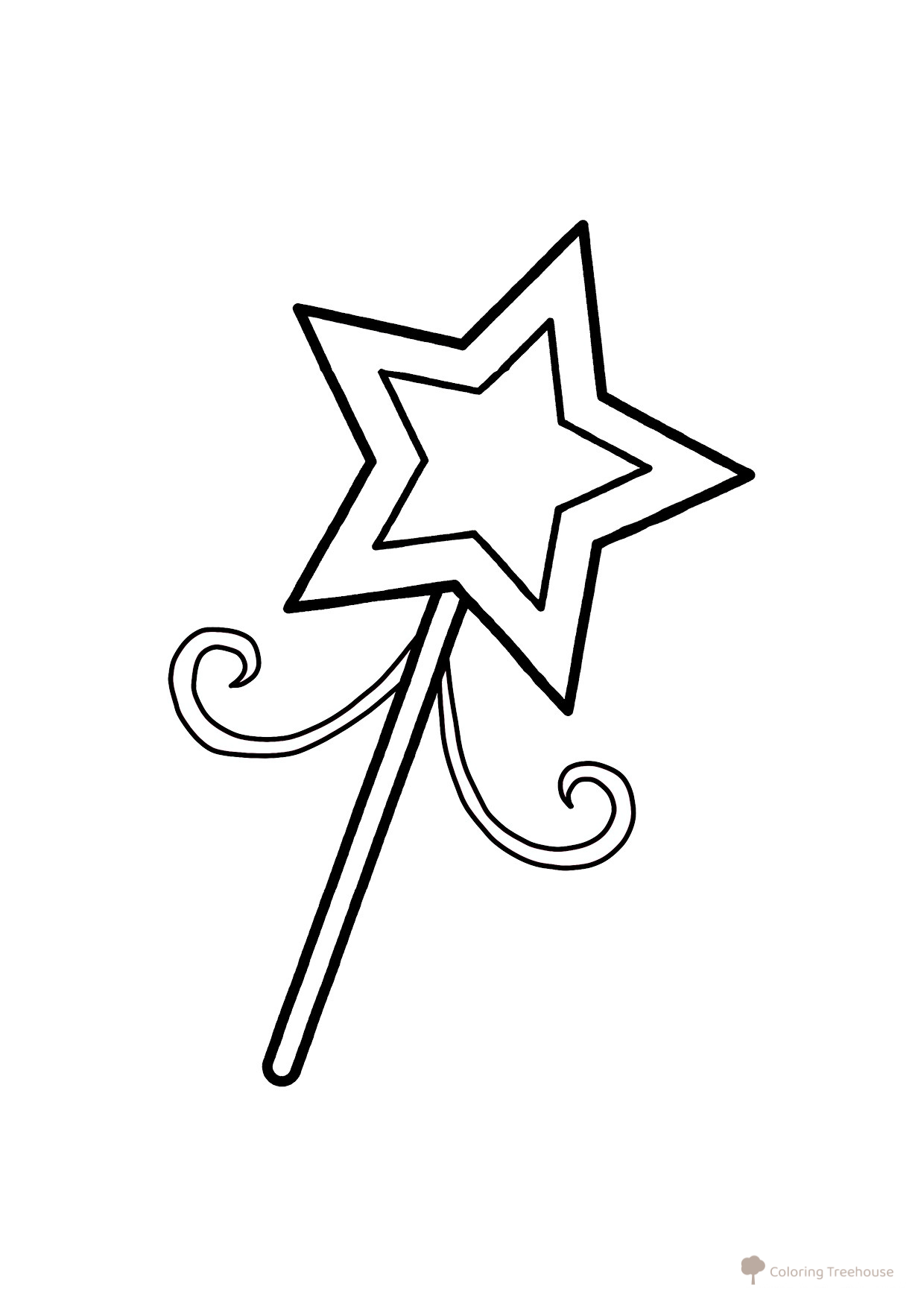 Fairy Magic Wand Coloring Page free printable Fairy Coloring Pages for Toddlers coloring page
