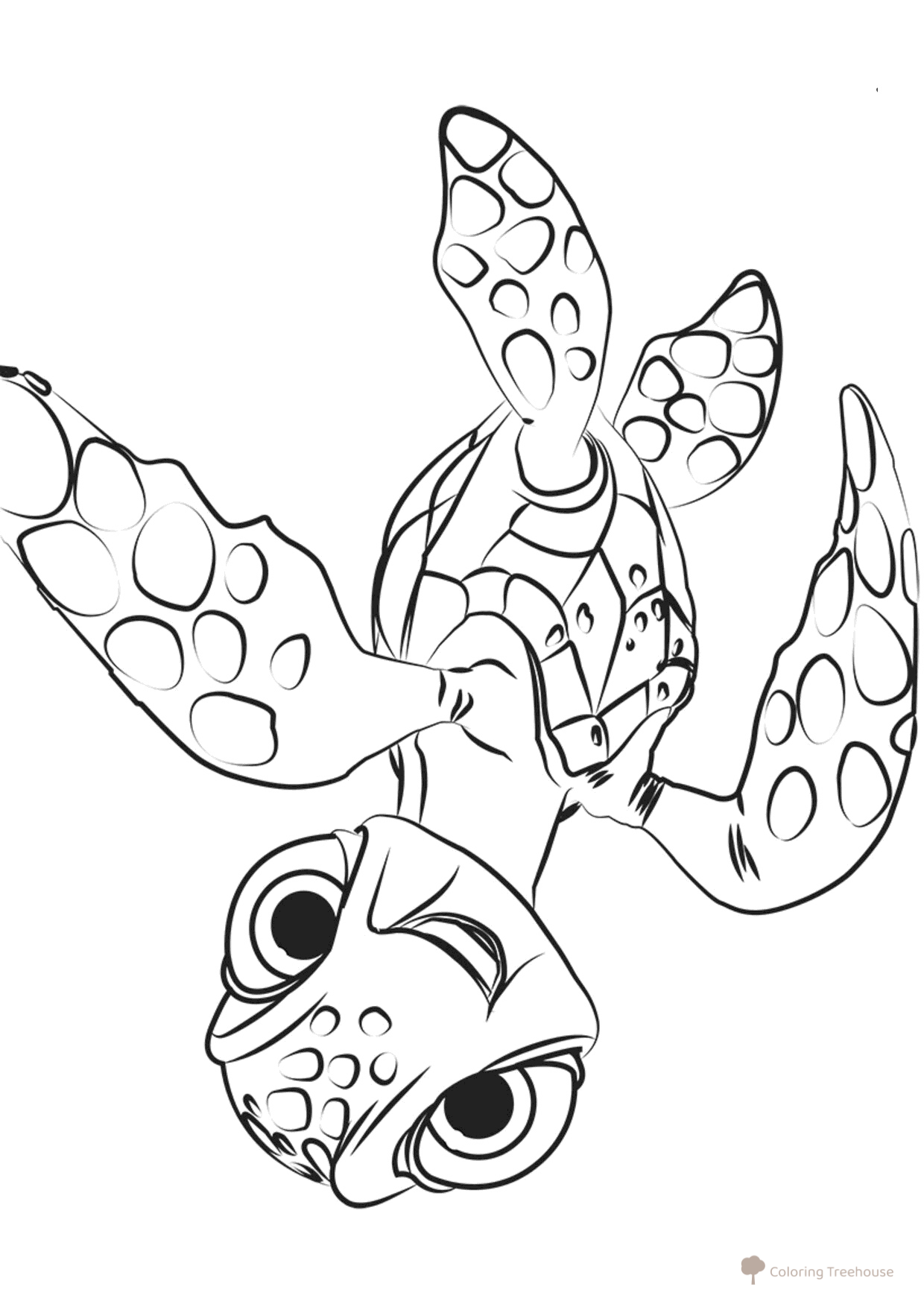 Página para colorear: Tortuguita Prysik dibujo para colorear gratis de Páginas para colorear de Buscando a Dory