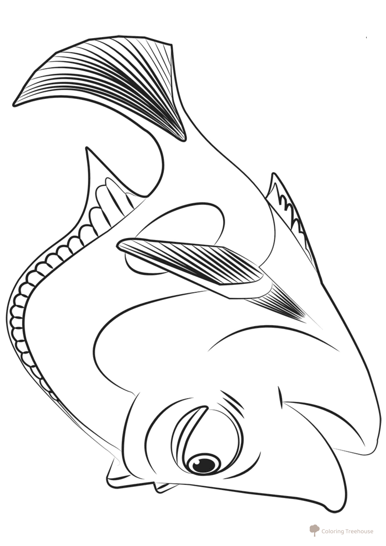 Dibujo para colorear: Jenny — la mamá de Dory dibujo para colorear gratis de Páginas para colorear de Buscando a Dory