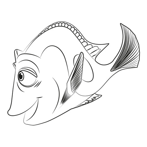 Dibujo para colorear: Jenny — la mamá de Dory dibujo para colorear gratis de Páginas para colorear de Buscando a Dory