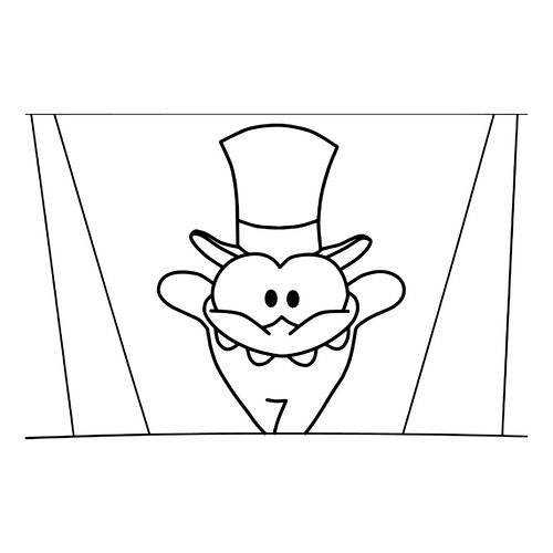 Am Nyam Magician Coloring Page free printable Om Nom Coloring Pages coloring page